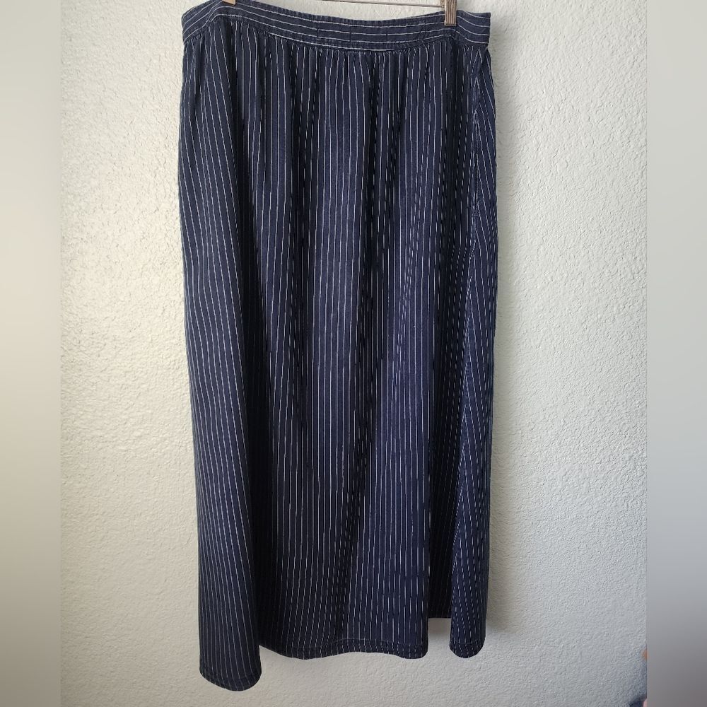 NYDJ STRIPE MIDI/MAXI SKIRT Coastal Bohemian - Picture 4 of 10